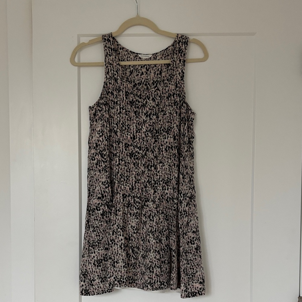 Club Monaco Abstract Black and Pink Mini Dress